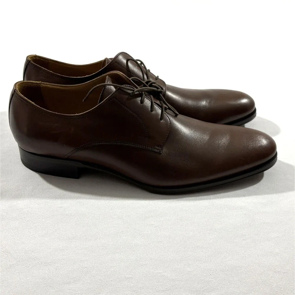 To Boot New York Adam Derrick Mens Brown Leather Derby Shoes 1299 Sz 10.5 Italy